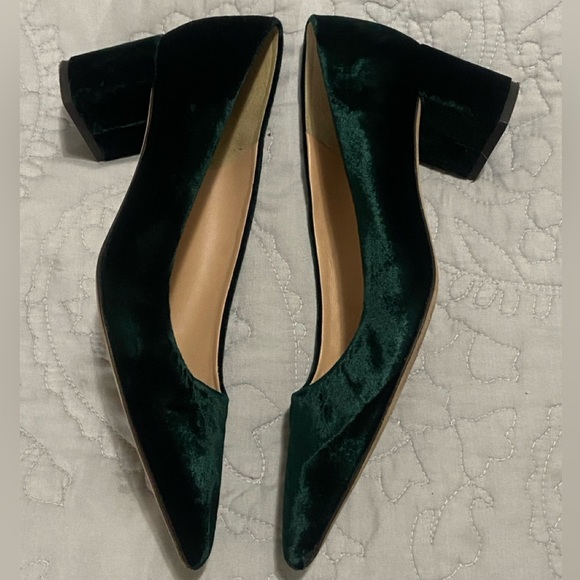 J. Crew Avery Green Velvet Pumps - Picture 13 of 14